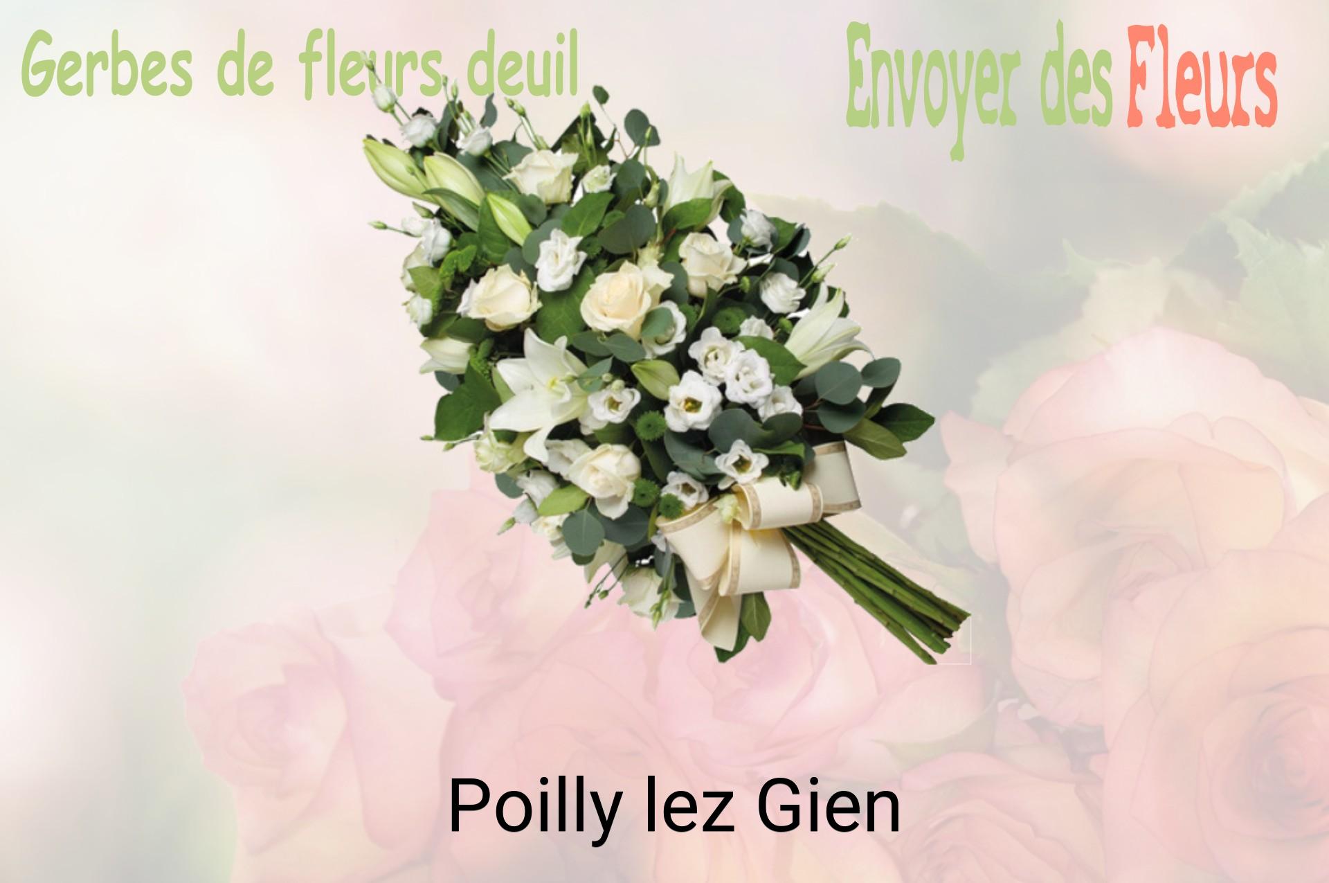Gerbe de fleurs de deuil livrée à Poilly-lez-Gien